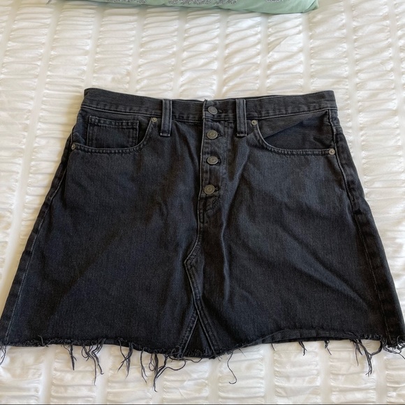 Madewell Rigid Denim A-Line Skirt - Picture 1 of 4
